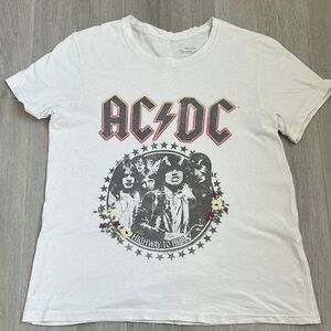 ABERCROMBIE & FITCH soft A&F collections off White Graphic Band T-Shirt size Xs